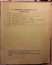 Handelingen en benoodigdheden van het gemeentebestuur