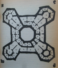 Plattegrond Bibliotheek - Umberto Eco - The name of the rose.